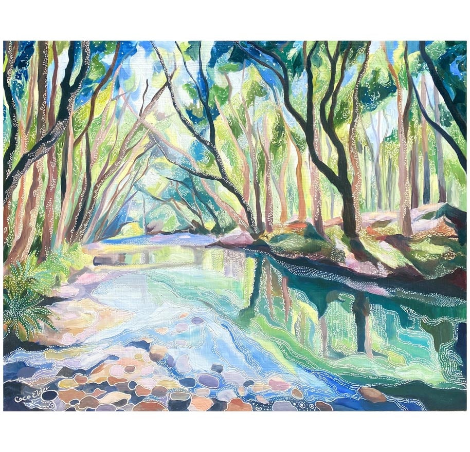 Paint sketch: Vista towards the Swing– the Never Never